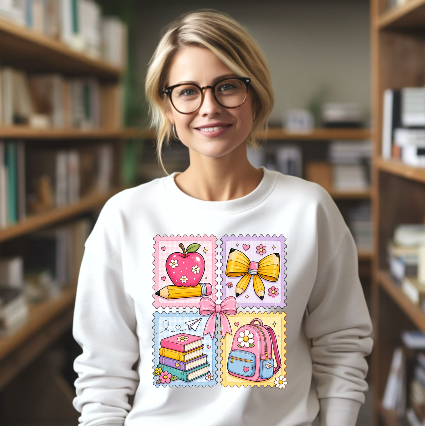BACK TO SCHOOL STAMP SWEATSHIRT