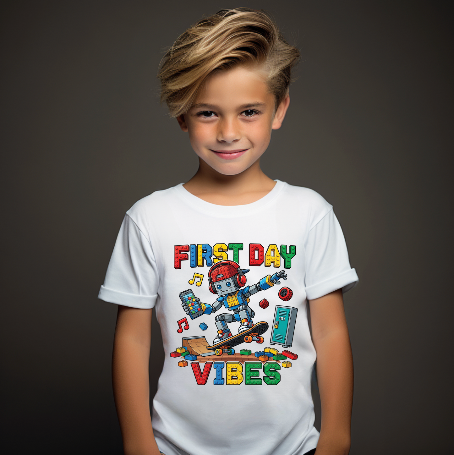 FIRST DAY VIBES BACK TO SCHOOL BOYS T-SHIRT