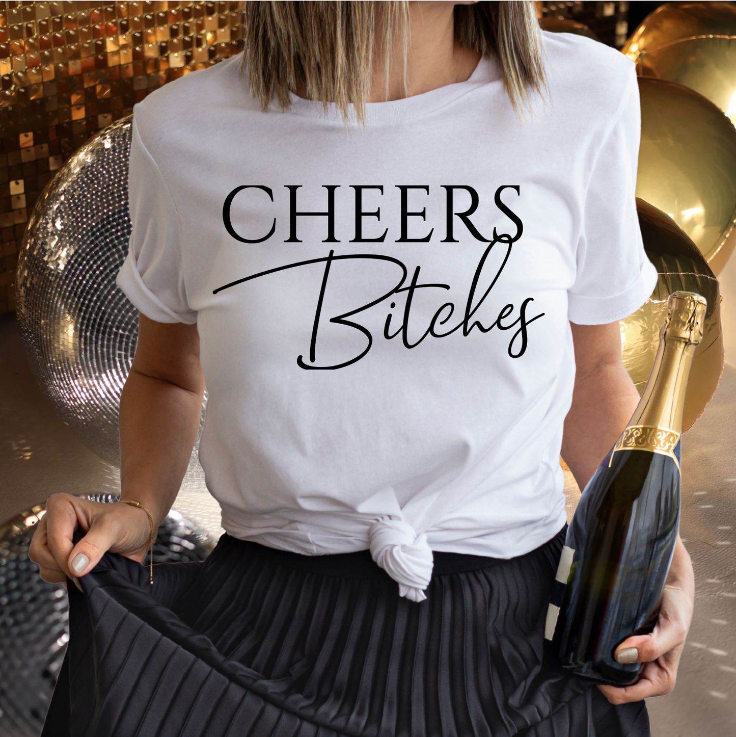 CHEERS CELEBRATION WHITE T-SHIRT