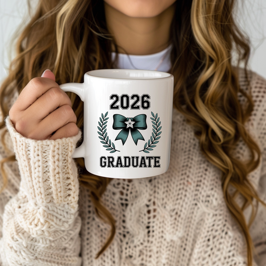 2026 GRADUATE GREEN BOW MUG