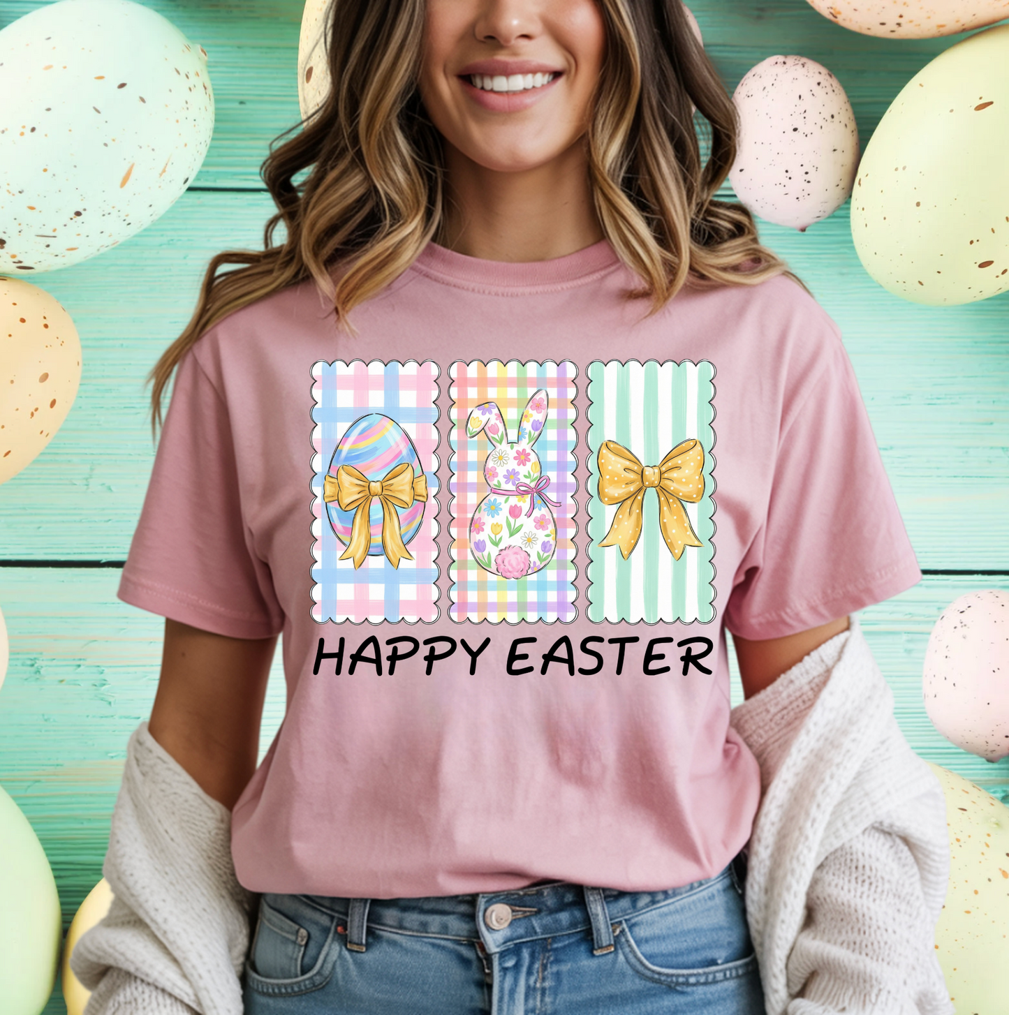HAPPY EASTER COQUETTE T-SHIRT