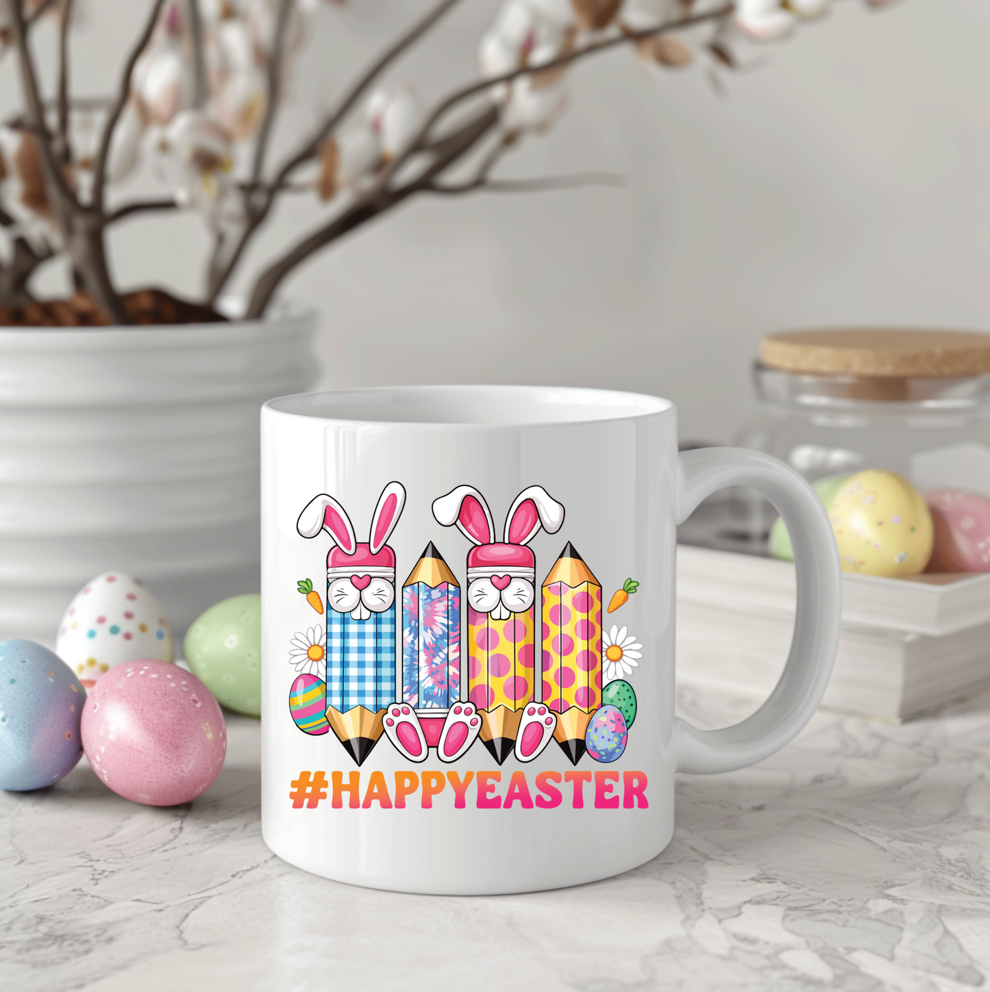 HAPPY EASTER TEACHER PENCIL MUG