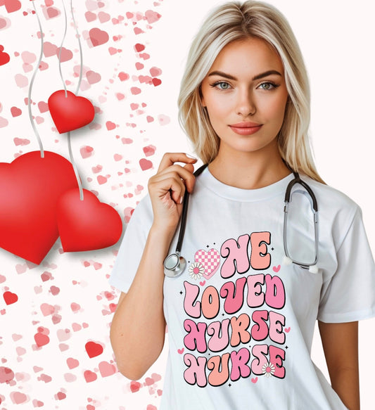 RETRO ONE LOVED NURSE T-SHIRT