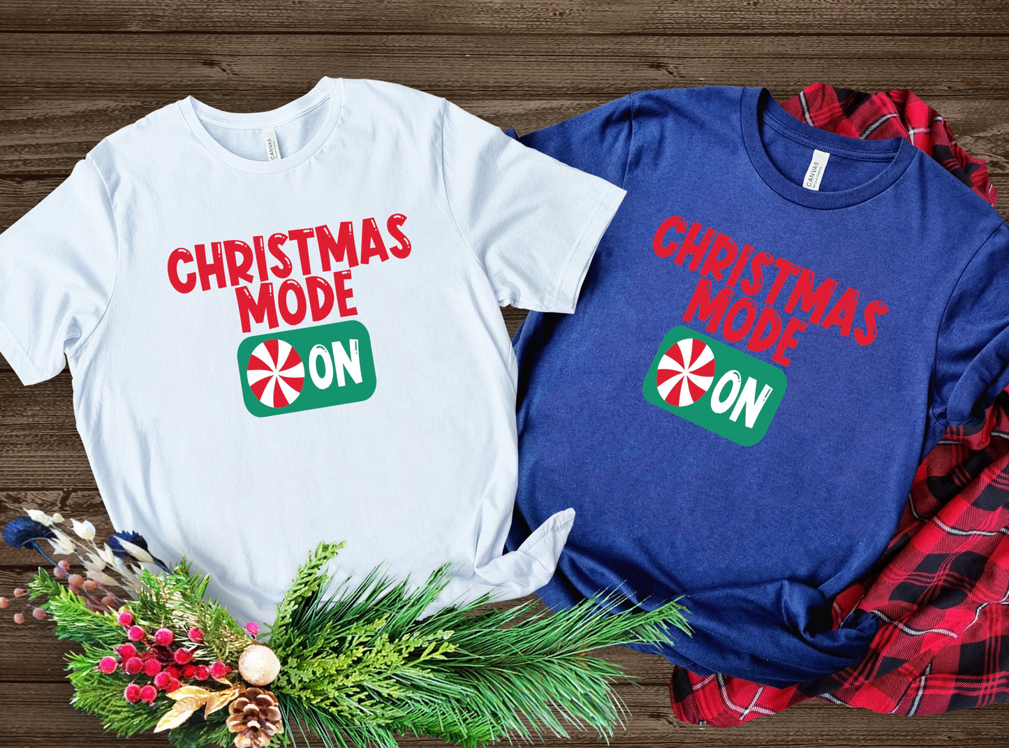 CHRISTMAS MODE ON HOLIDAY T-SHIRT