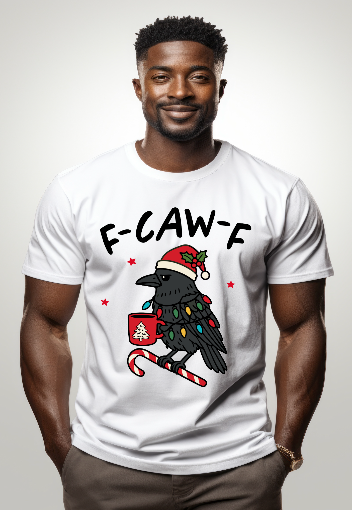 FUNNY CHRISTMAS HUMOR F-CAW-F T-SHIRT