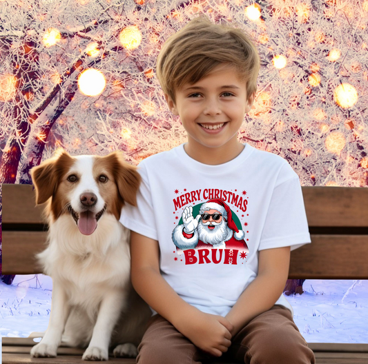 SANTA COOL MERRY CHRISTMAS BRUH T-SHIRT
