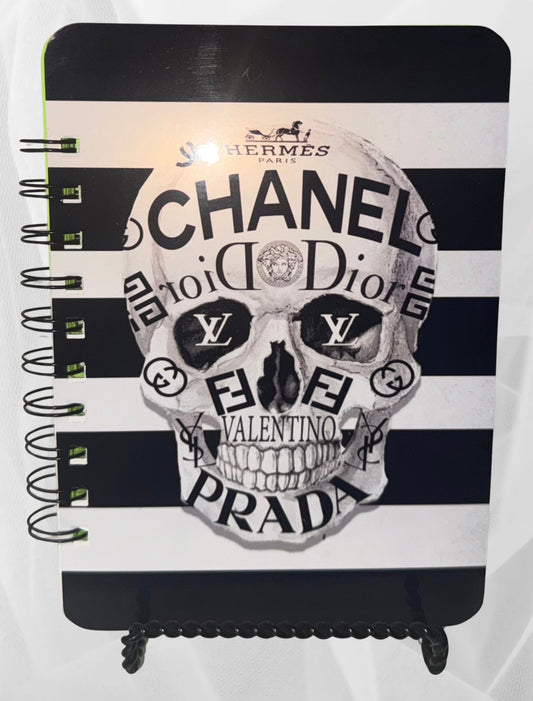 BLACK & WHITE FASHION SKETELON NOTEBOOK BINDER
