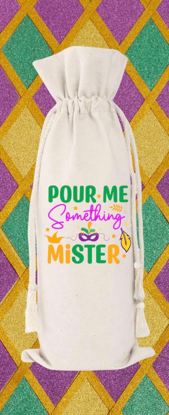 Mardi Gras Wine Bags