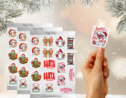 CHRISTMAS HOLIDAY VARIETY MINI STICKER SHEET