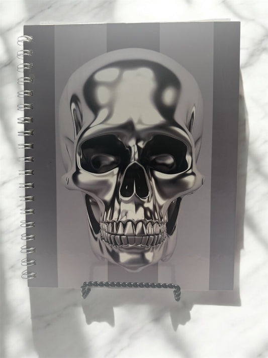 SKELETON CHROME NOTEPAD BINDER
