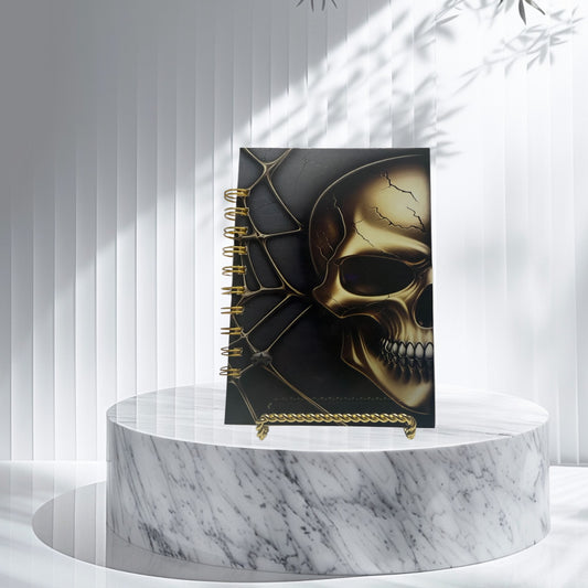 GOLD SKELETON MINI NOTEPAD BINDER