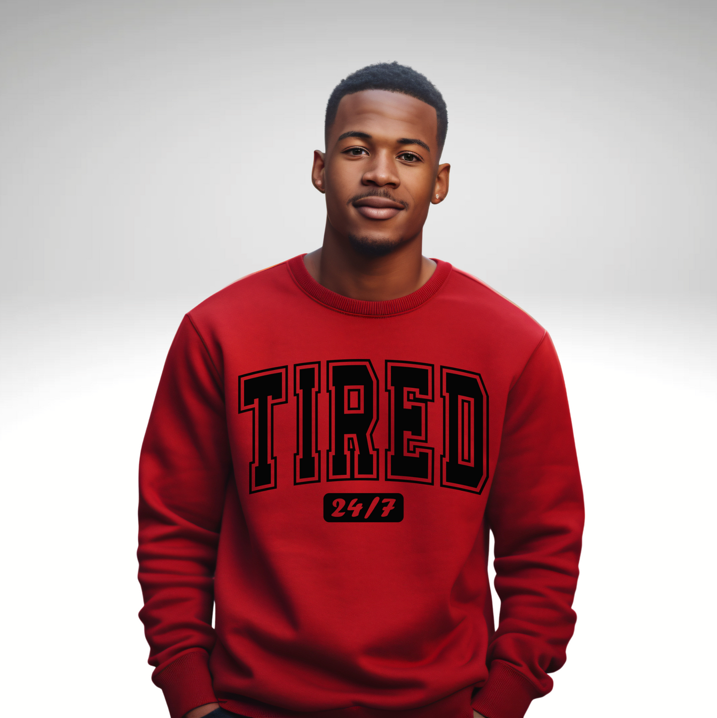 TIRED 24/7 VARSITY SWEATSHIRT