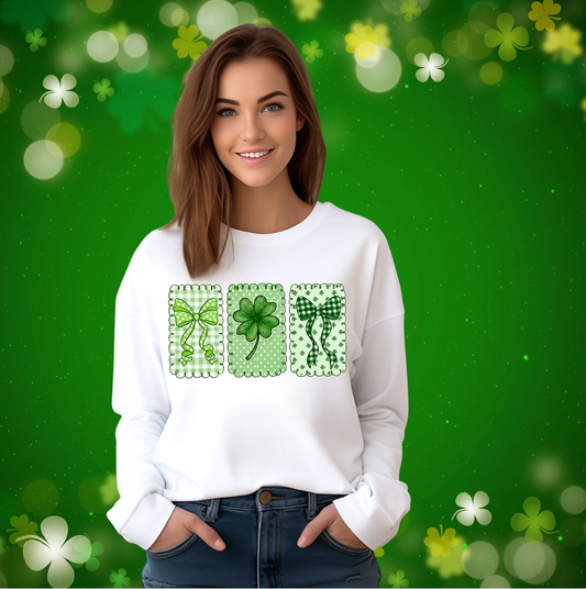 ST. PATRICK'S PREPPY COQUETTE SWEATSHIRT