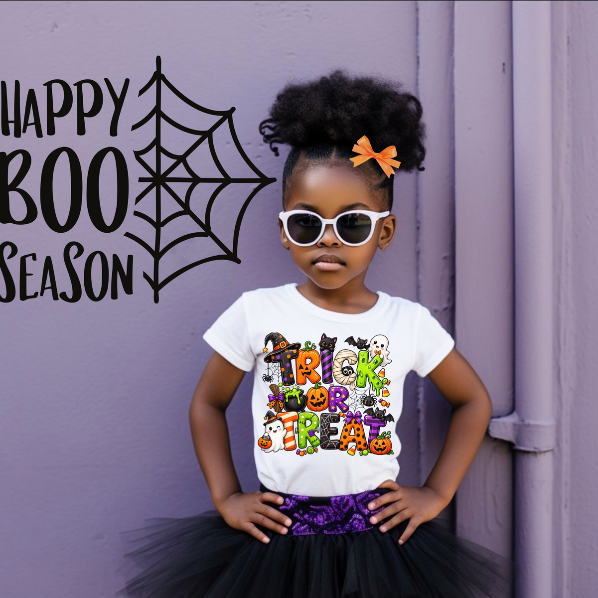 CUTE HALLOWEEN TRICK OR TREAT YOUTH T-SHIRT