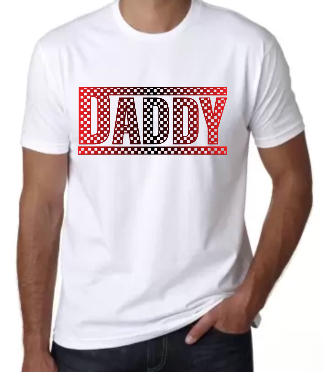 DADDY CHECKERED MULTI COLORED T-SHIRT