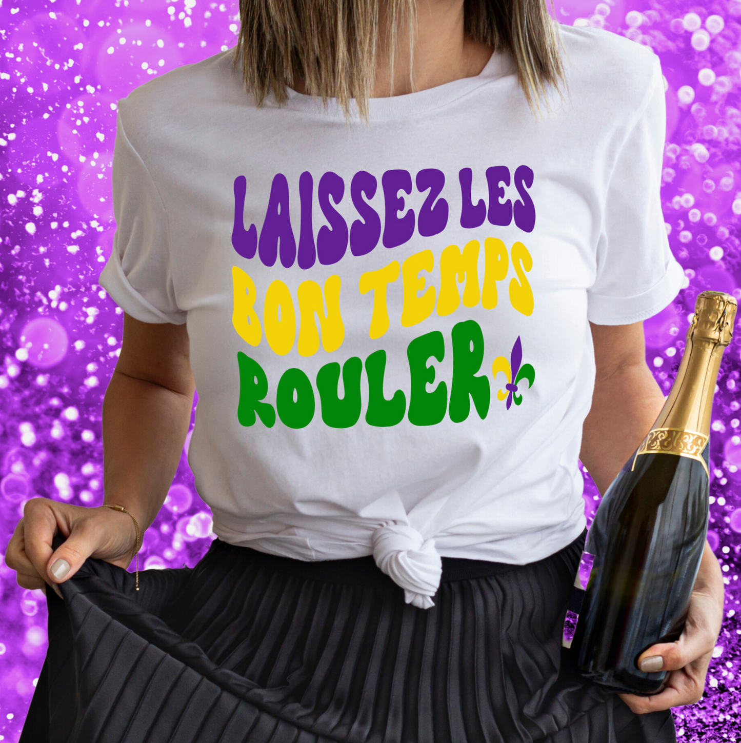 LAISSEZ LES BON TEMPS ROULER MARDI GRAS T-SHIRT