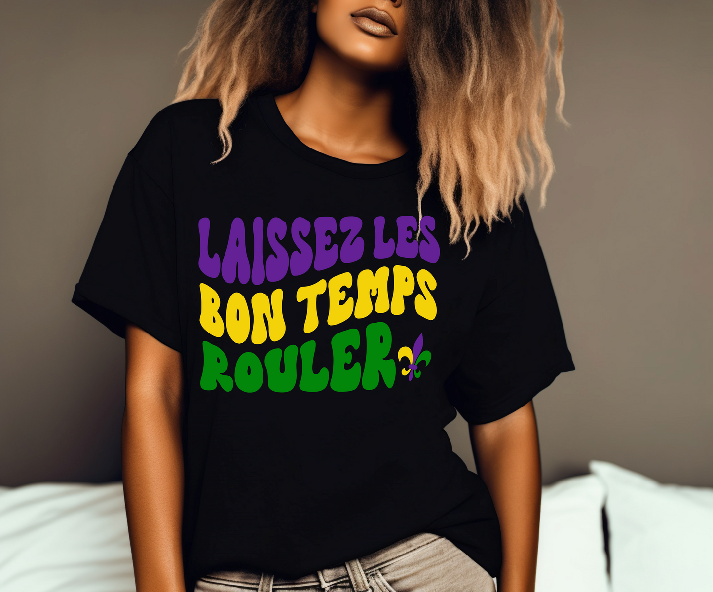 LAISSEZ LES BON TEMPS ROULER MARDI GRAS T-SHIRT