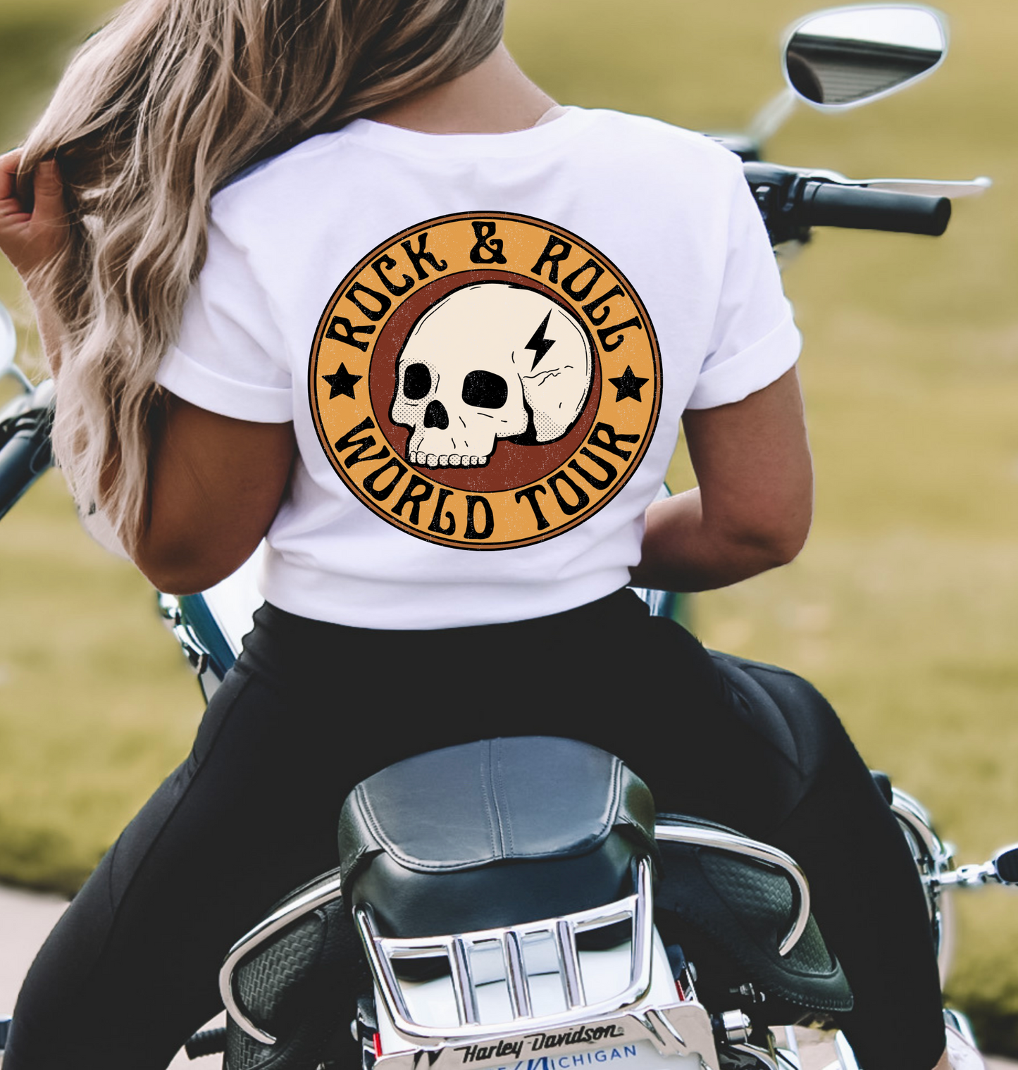 ROCK & ROLL WORLD TOUR SKULL T-SHIRT