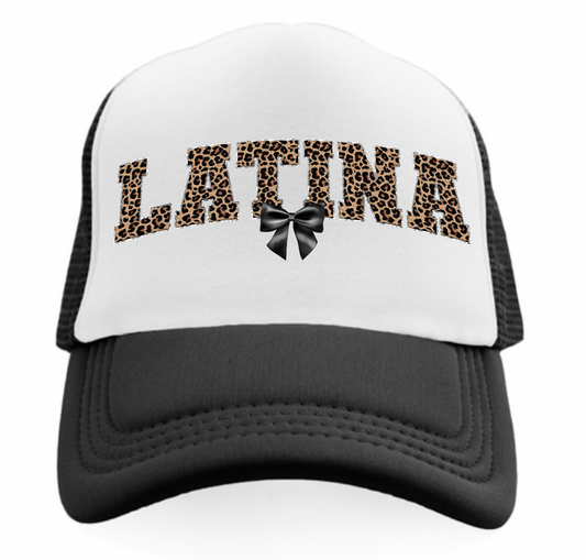 LATINA BOW LEOPARD TRUCKER HAT