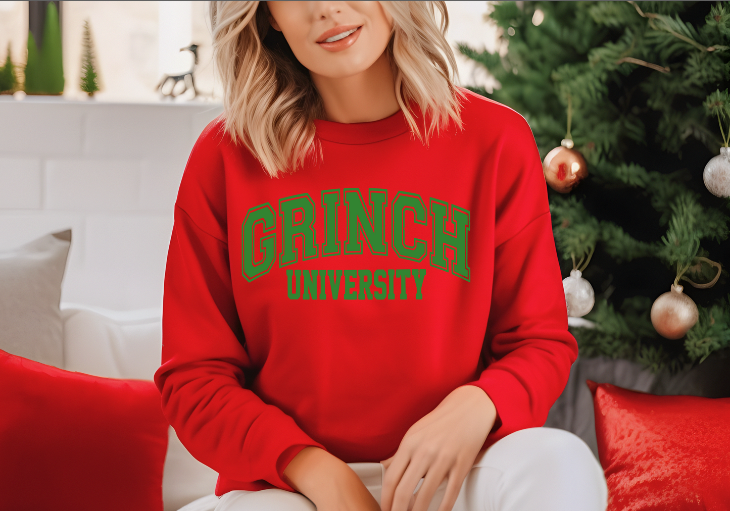 GRINCH UNIVERSITY CHRISTMAS SWEATSHIRT