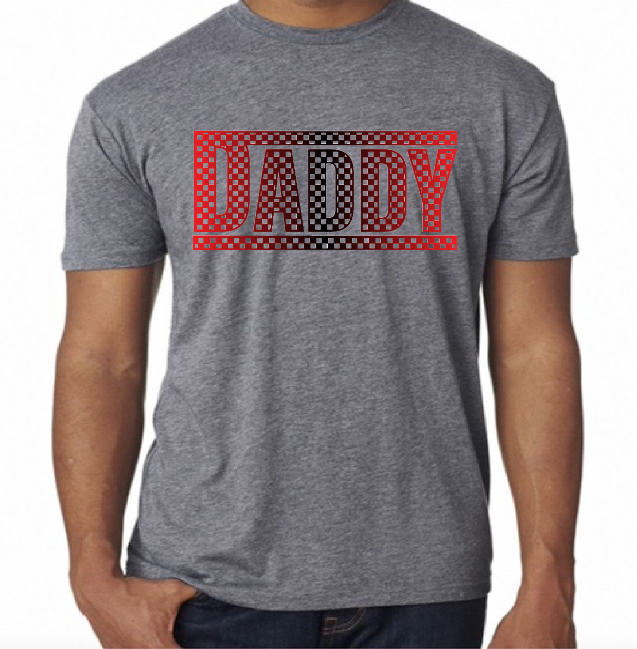 DADDY CHECKERED MULTI COLORED T-SHIRT