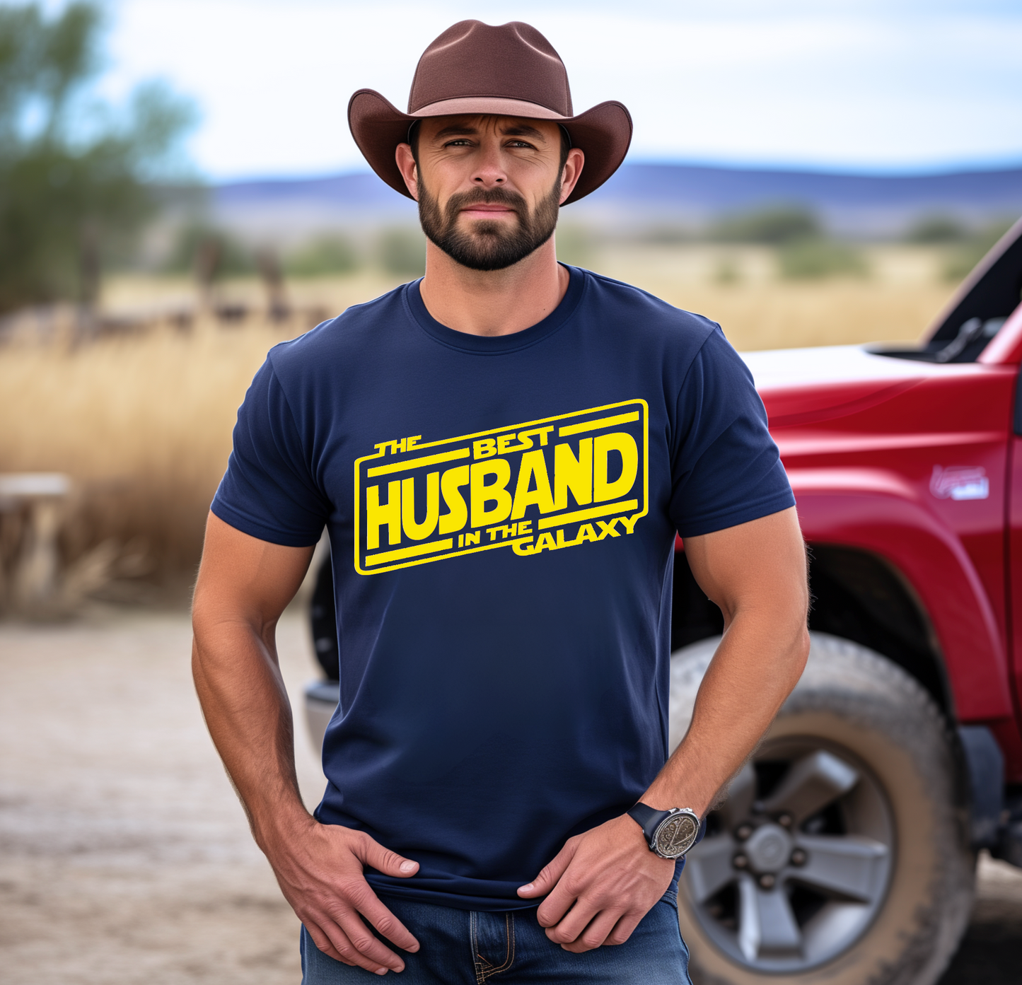 THE BEST HUSBAND IN THE GALAXY T- SHIRT