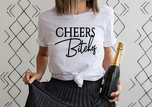 CHEERS CELEBRATION WHITE T-SHIRT