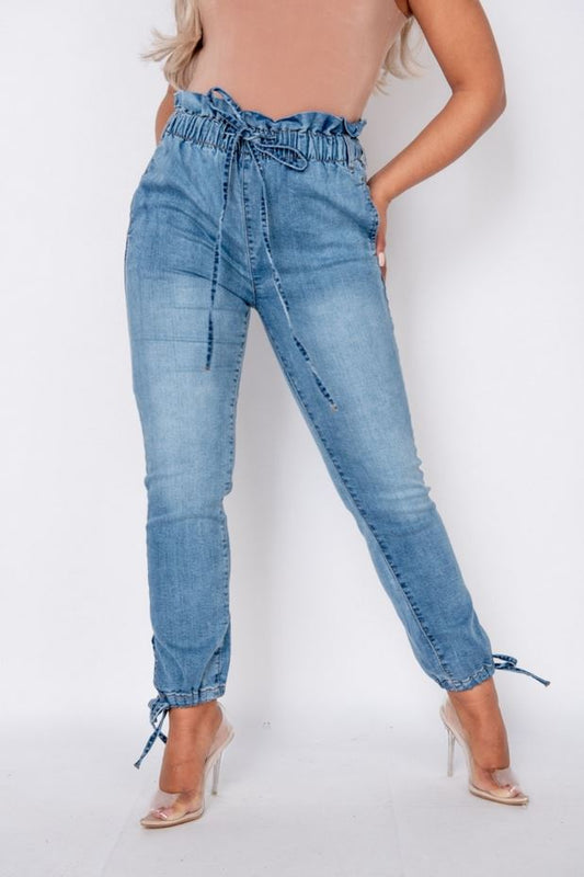 PARISIAN LEG TIE JOGGER JEAN