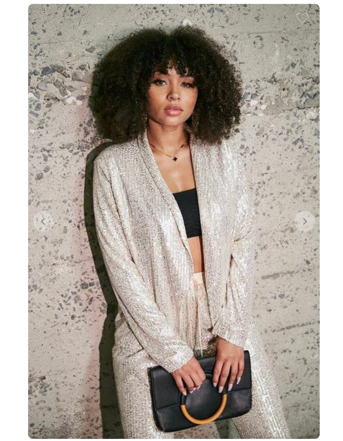 SEQUIN SHAWL COLLAR LONG SLEEVE POCKET BLAZER