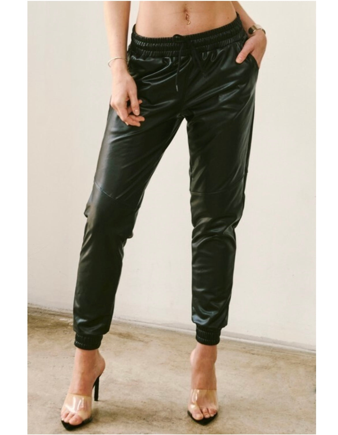 SHAY VEGAN LEATHER JOGGER (Limited Item)