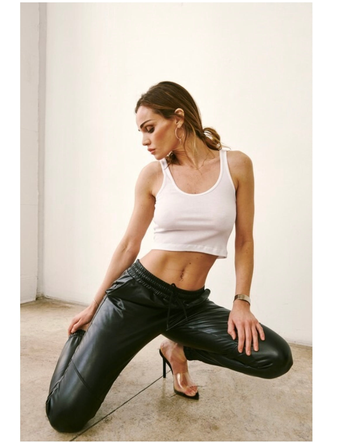 SHAY VEGAN LEATHER JOGGER (Limited Item)