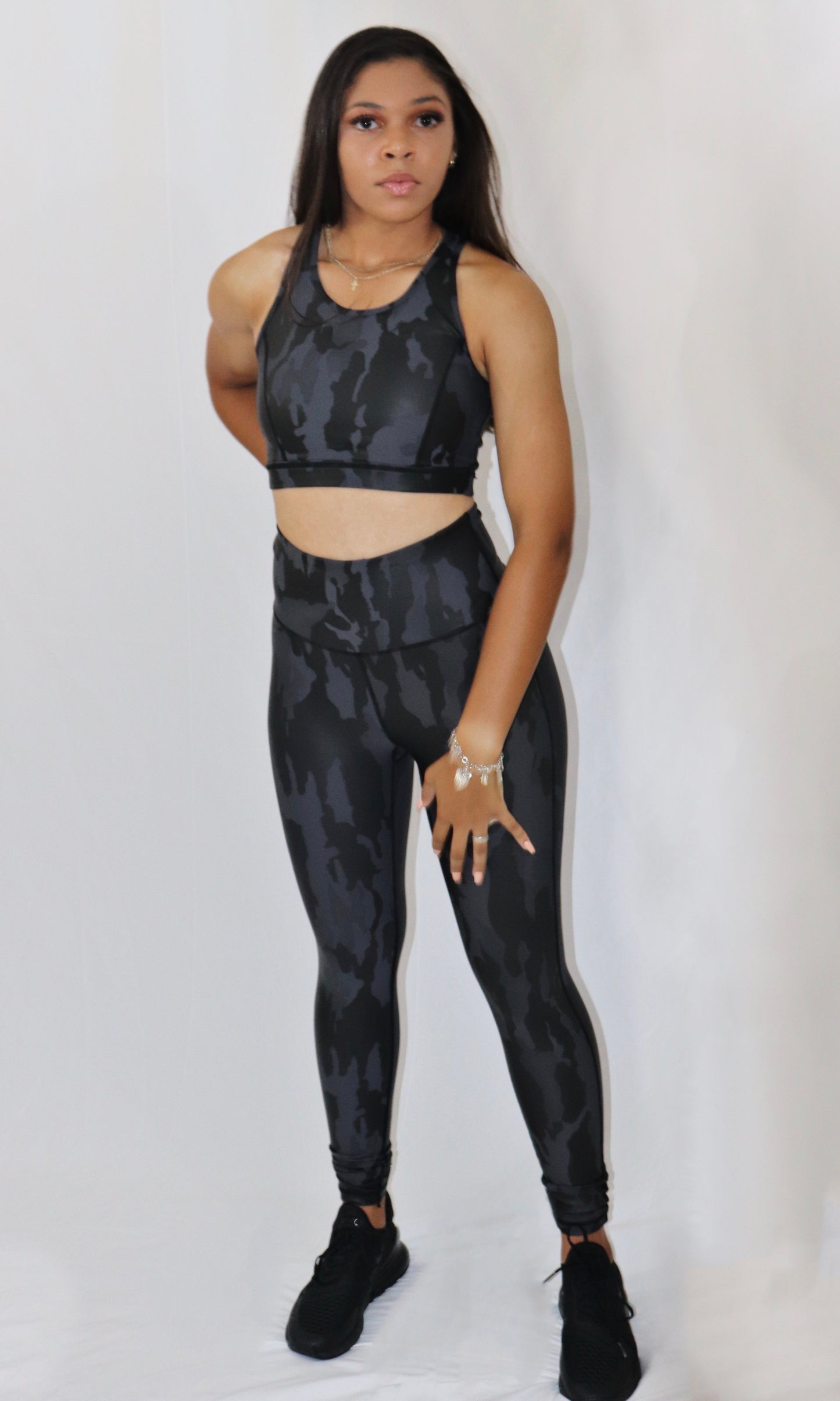 BLACK CAMO HIGH RISE LEGGING